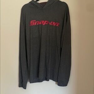 Snap Dark Gray Hoodie with Red Logo
